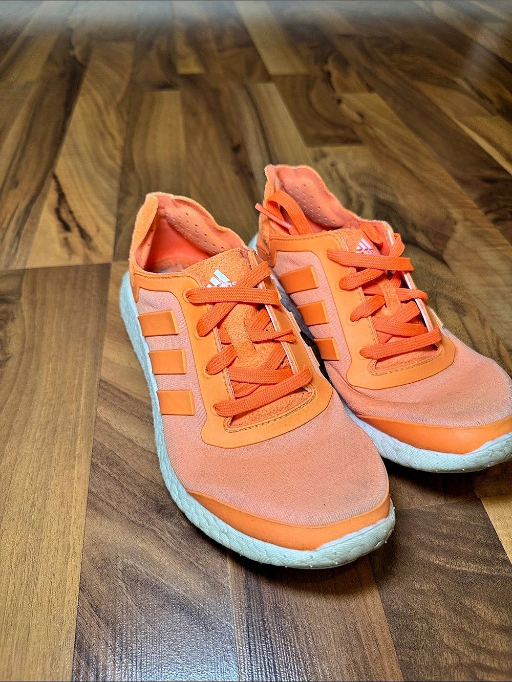 adidas Pureboost Women's Athletic Shoes US 6 Orange & White